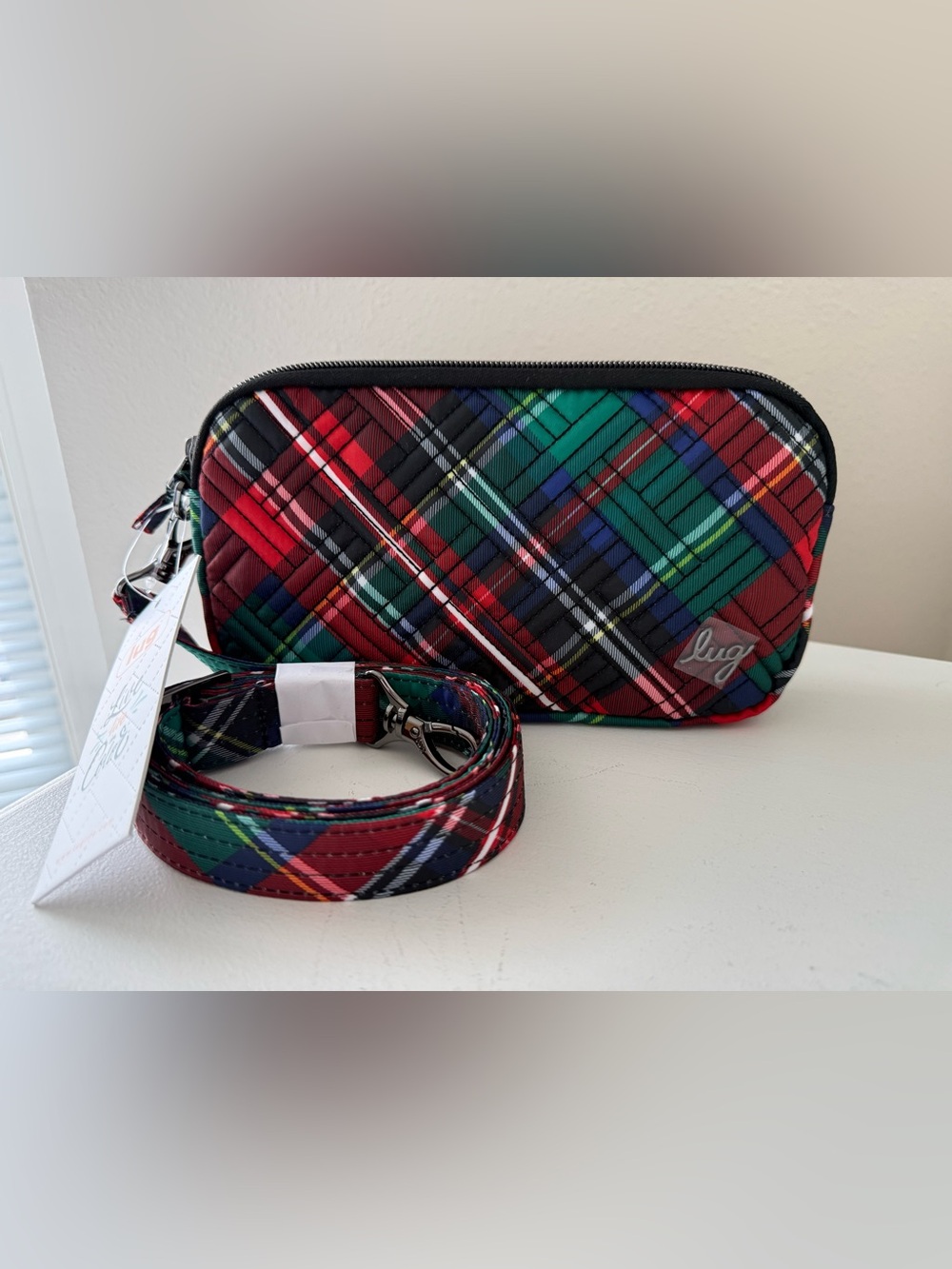 Lug Coupe XL Convertible Crossbody Belt Bag Tartan Plaid Purse Adjustable RFID